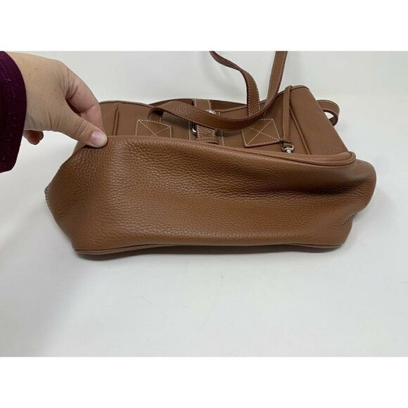 Dooney & Bourke Brown Pebble Leather Shoulder Bag - Picture 3 of 9